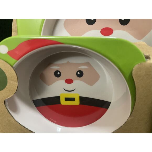 Baby Natural Bamboo Fiber Tableware‎ Bowl Baby Feeding Plate Children Bowl Santa - Picture 4 of 5